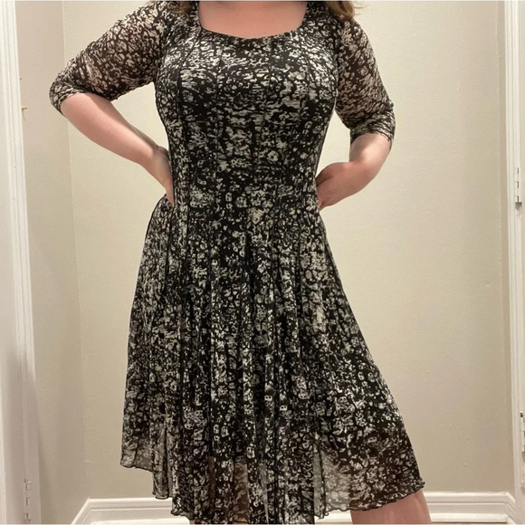 Coldwater Creek fit and flare dress size 6 whimsigoth fairy grunge - Picture 2 of 10